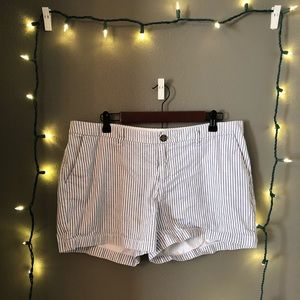 Old Navy Blue Pinstriped 5” Length Shorts.